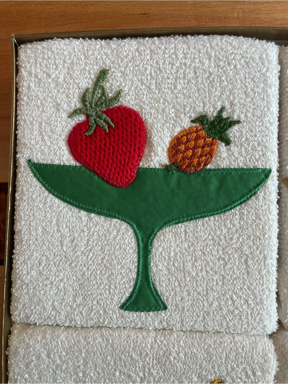Vintage Abouchar embroidered kitchen towels-set of 4